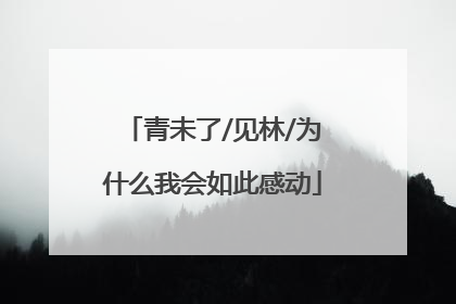 青未了/见林/为什么我会如此感动