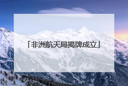 非洲航天局揭牌成立