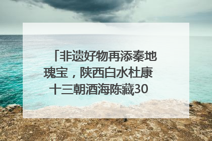 非遗好物再添秦地瑰宝，陕西白水杜康十三朝酒海陈藏30年别具一格