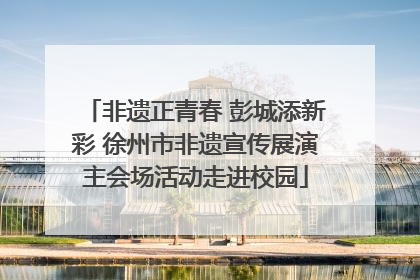 非遗正青春 彭城添新彩 徐州市非遗宣传展演主会场活动走进校园