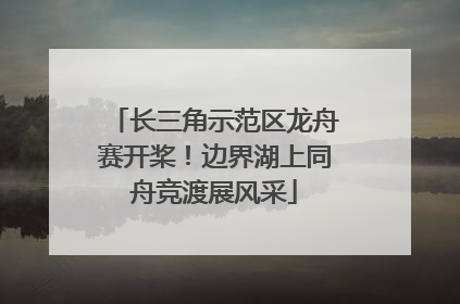长三角示范区龙舟赛开桨！边界湖上同舟竞渡展风采