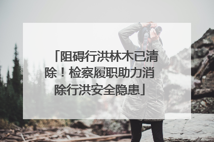 阻碍行洪林木已清除！检察履职助力消除行洪安全隐患