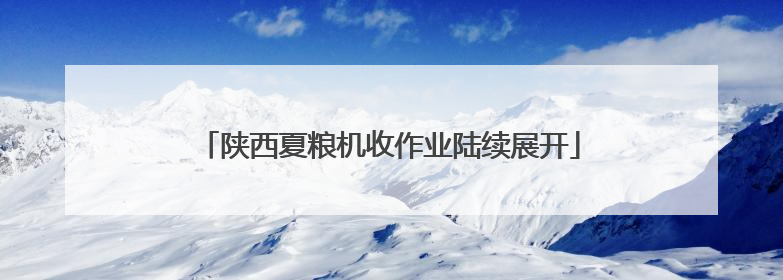 陕西夏粮机收作业陆续展开