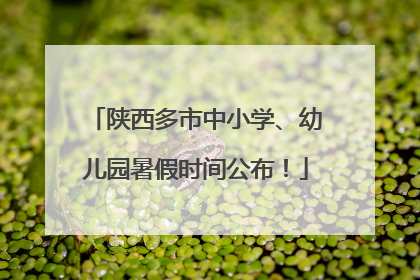 陕西多市中小学、幼儿园暑假时间公布！