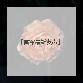 雷军最新发声