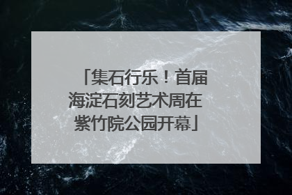集石行乐！首届海淀石刻艺术周在紫竹院公园开幕
