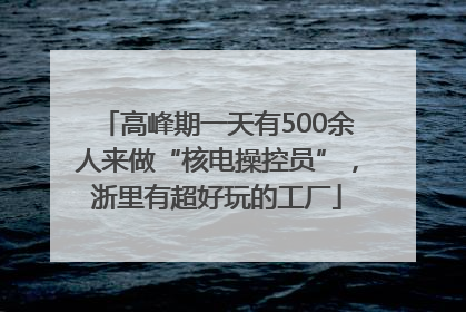 高峰期一天有500余人来做“核电操控员”，浙里有超好玩的工厂