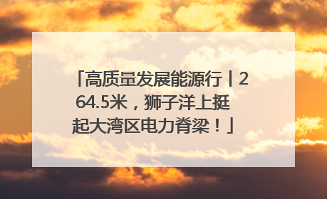 高质量发展能源行丨264.5米，狮子洋上挺起大湾区电力脊梁！