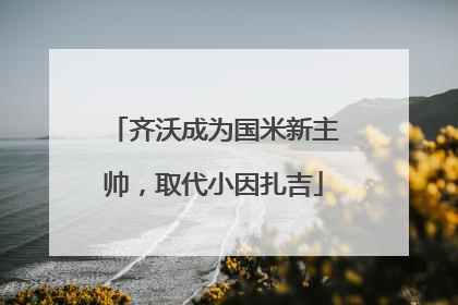 齐沃成为国米新主帅，取代小因扎吉