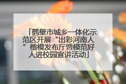 鹤壁市城乡一体化示范区开展“出彩河南人”楷模发布厅暨模范好人进校园宣讲活动