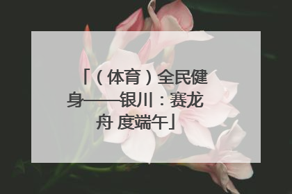 （体育）全民健身——银川：赛龙舟 度端午