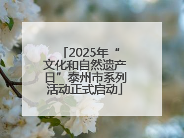 2025年“文化和自然遗产日”泰州市系列活动正式启动