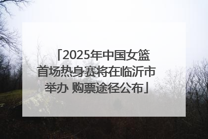 2025年中国女篮首场热身赛将在临沂市举办 购票途径公布