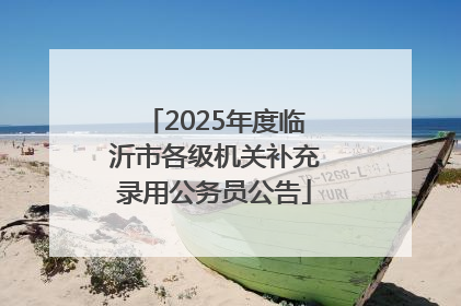 2025年度临沂市各级机关补充录用公务员公告