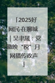 2025好网民·在聊城｜吴聿晟：党徽映“税”月 网播传政声
