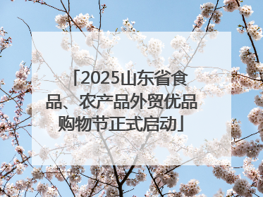 2025山东省食品、农产品外贸优品购物节正式启动