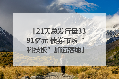 21天总发行量3391亿元 债券市场“科技板”加速落地