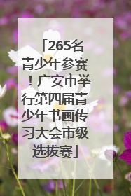 265名青少年参赛！广安市举行第四届青少年书画传习大会市级选拔赛