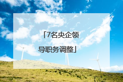 7名央企领导职务调整