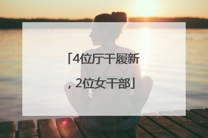 4位厅干履新，2位女干部
