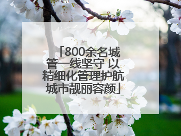 800余名城管一线坚守 以精细化管理护航城市靓丽容颜