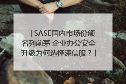SASE国内市场份额名列前茅 企业办公安全升级为何选择深信服？